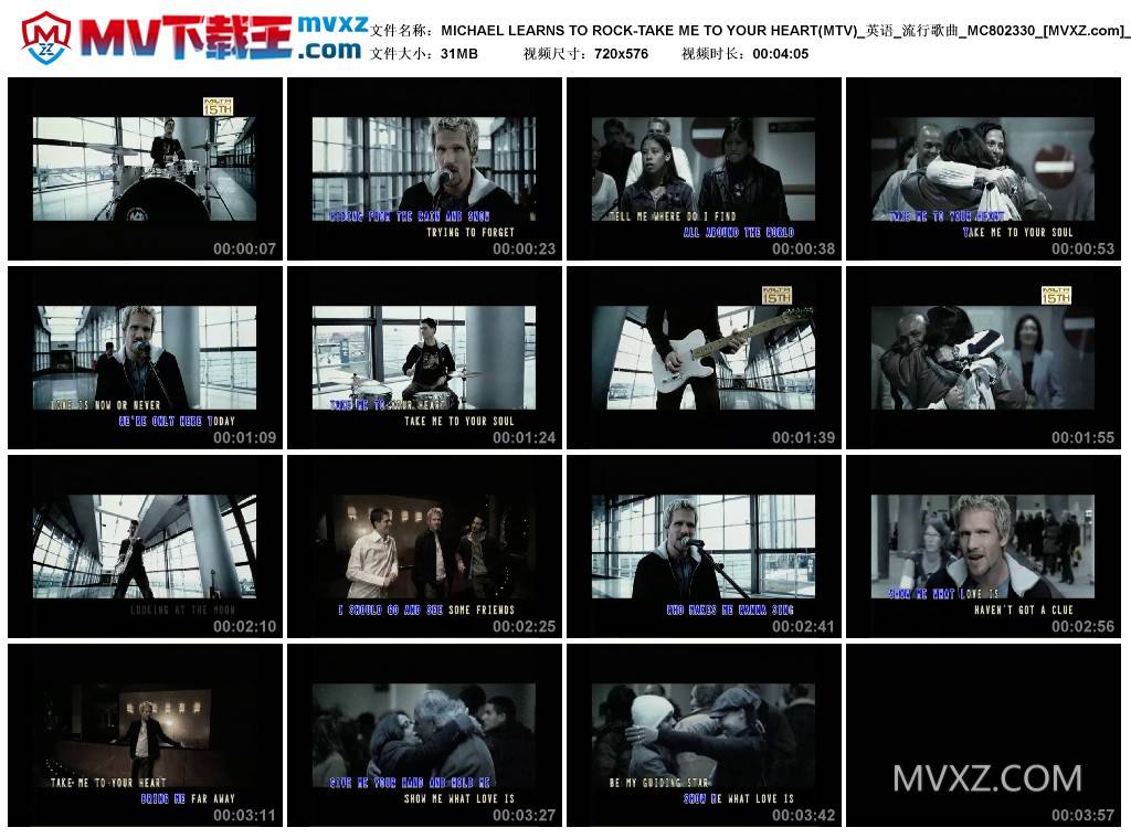 MICHAEL LEARNS TO ROCK-TAKE ME TO YOUR HEART(MTV)_英语_流行歌曲_MC802330